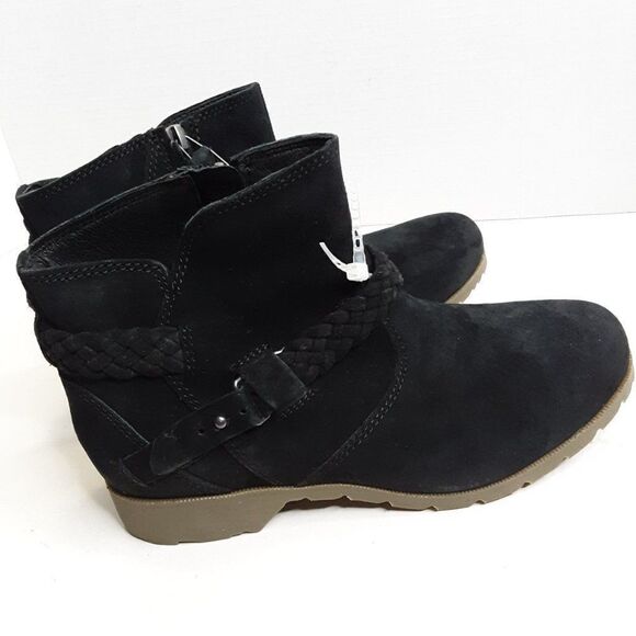 Teva Women's 6M Black Leather Ankle Boot - Picture 1 of 10